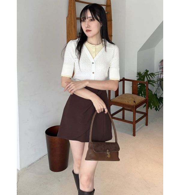 MERCURYDUO「【セットアップ着用可】ドレープミニスカート」|スカート|