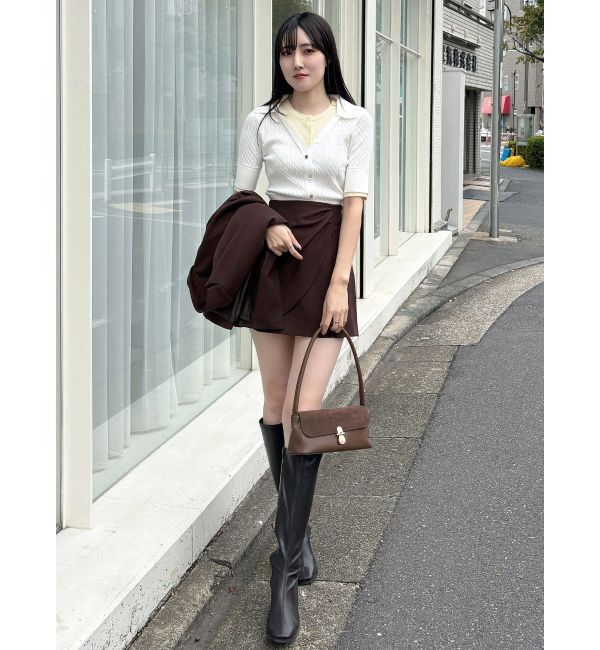 MERCURYDUO「【セットアップ着用可】ドレープミニスカート」|スカート|