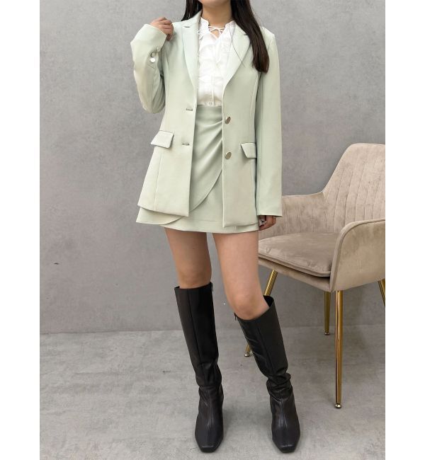 MERCURYDUO「【セットアップ着用可】ドレープミニスカート」|スカート|