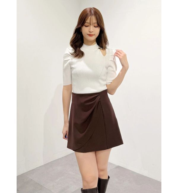 MERCURYDUO「【セットアップ着用可】ドレープミニスカート」|スカート|