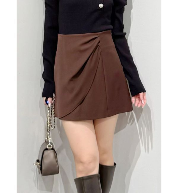 MERCURYDUO「【セットアップ着用可】ドレープミニスカート」|スカート|