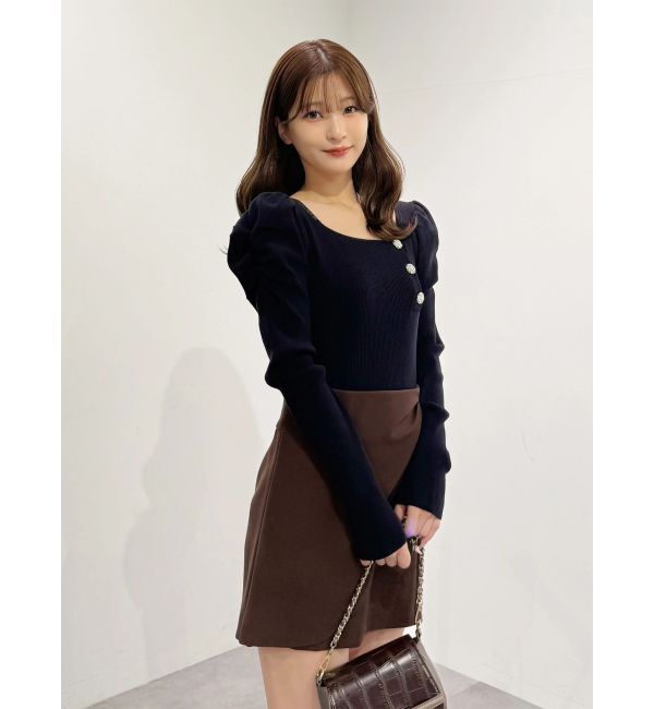 MERCURYDUO「【セットアップ着用可】ドレープミニスカート」|スカート|