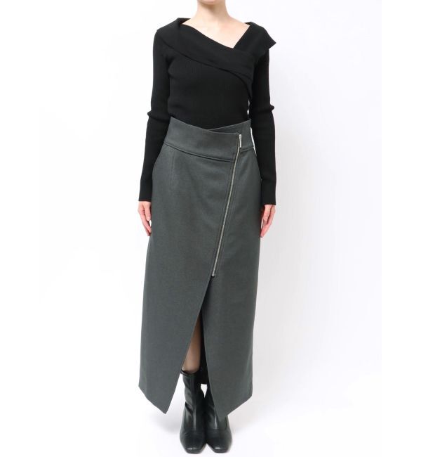 MERCURYDUO「アシメZIPナロースカート」|スカート|