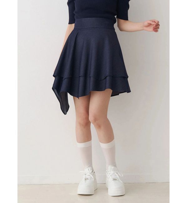 MERCURYDUO「【セットアップ着用可】シャツランダムヘムミニスカート」|スカート|