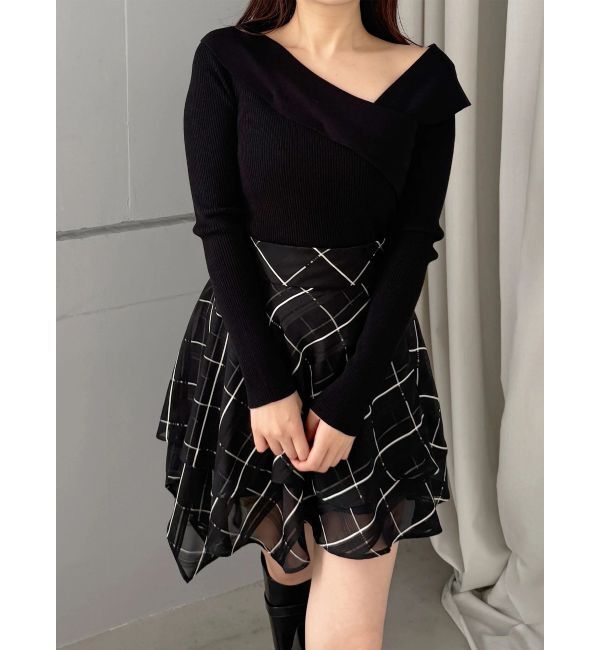 MERCURYDUO「【セットアップ着用可】シャツランダムヘムミニスカート」|スカート|