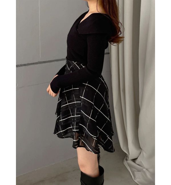 MERCURYDUO「【セットアップ着用可】シャツランダムヘムミニスカート」|スカート|