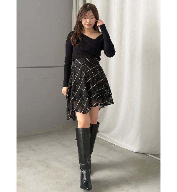 MERCURYDUO「【セットアップ着用可】シャツランダムヘムミニスカート」|スカート|