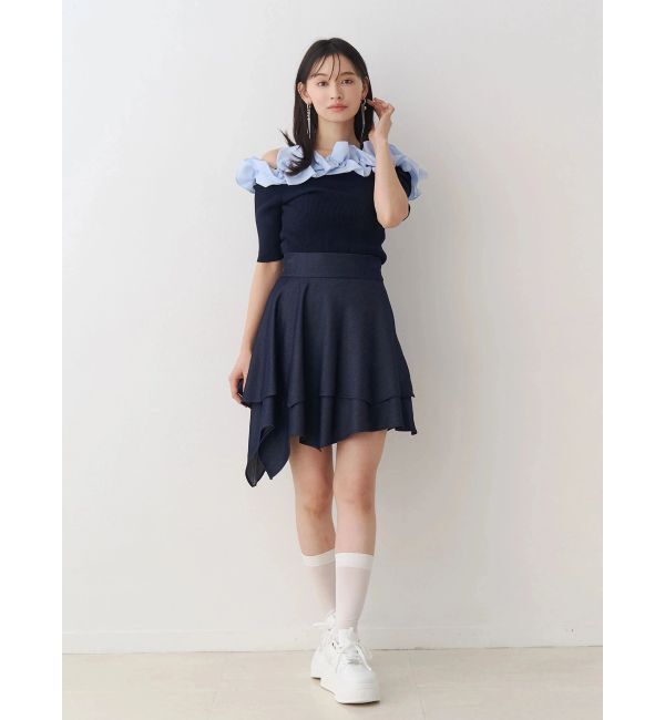 MERCURYDUO「【セットアップ着用可】シャツランダムヘムミニスカート」|スカート|