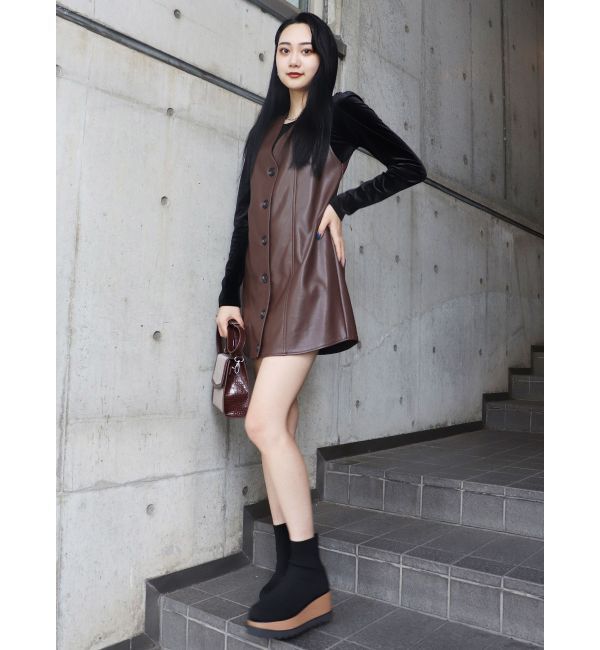 MURUA「ウェッジソックブーツ」|ショートブーツ|