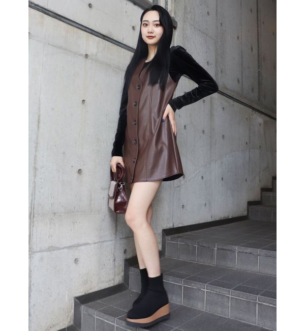 MURUA「ウェッジソックブーツ」|ショートブーツ|