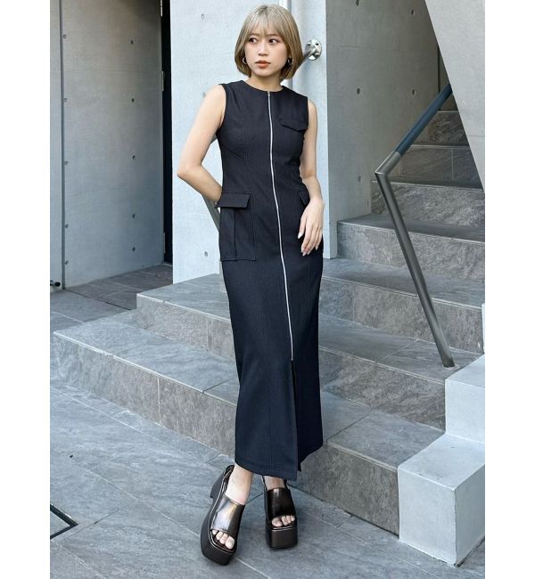 MURUA「フロントジップナローワンピース」|ワンピース|