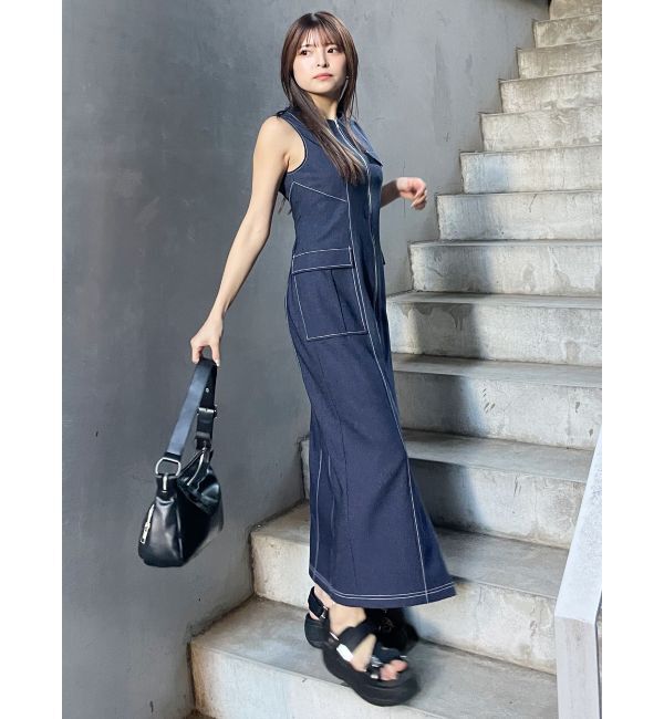 MURUA「フロントジップナローワンピース」|ワンピース|