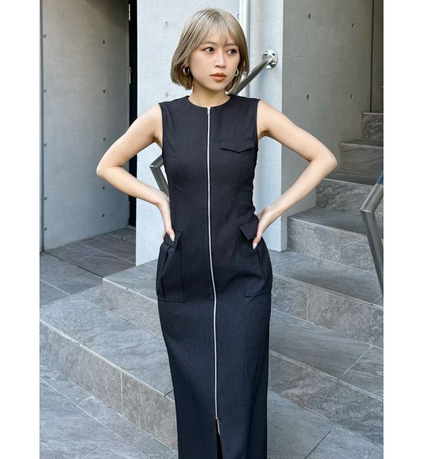 MURUA「フロントジップナローワンピース」|ワンピース|