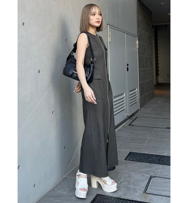 MURUA「フロントジップナローワンピース」|ワンピース|