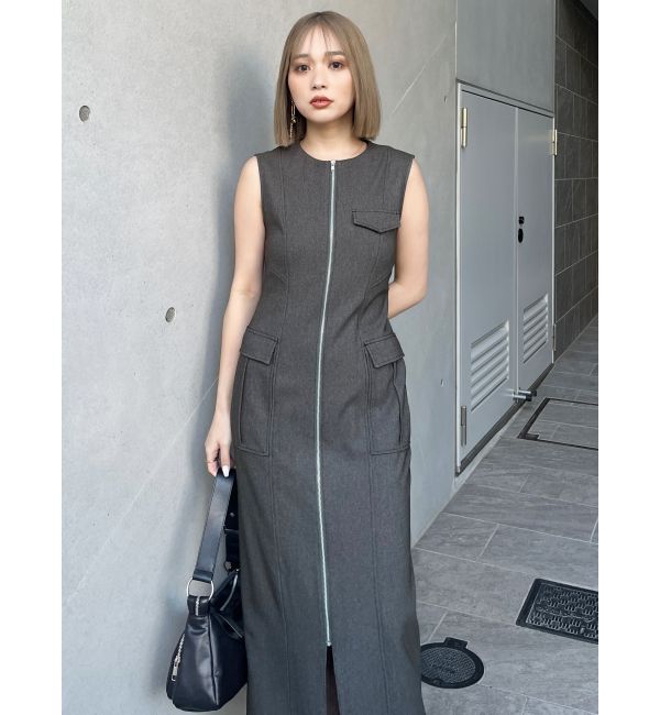 MURUA「フロントジップナローワンピース」|ワンピース|