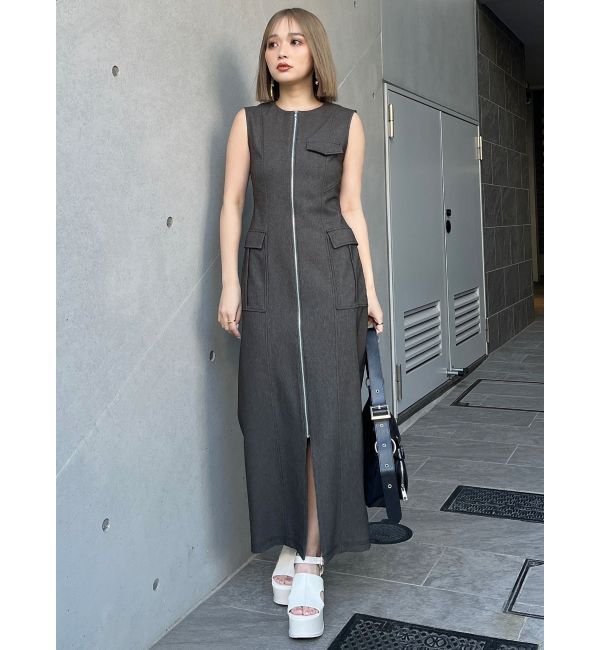 MURUA「フロントジップナローワンピース」|ワンピース|