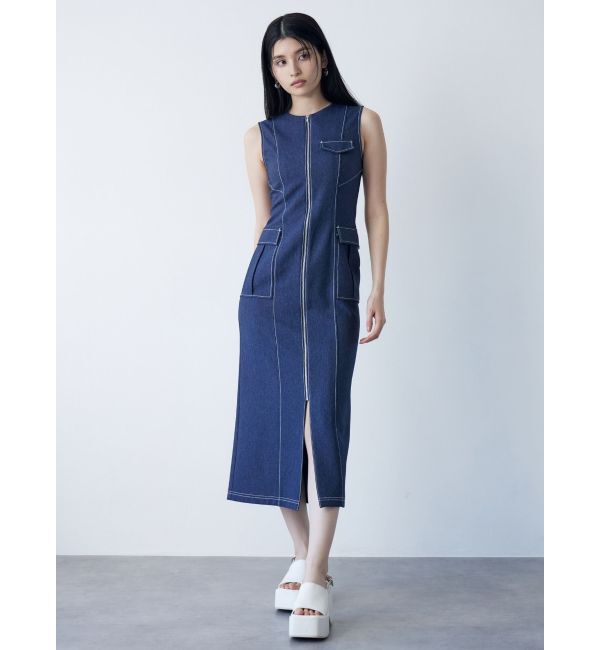 MURUA「フロントジップナローワンピース」|ワンピース|