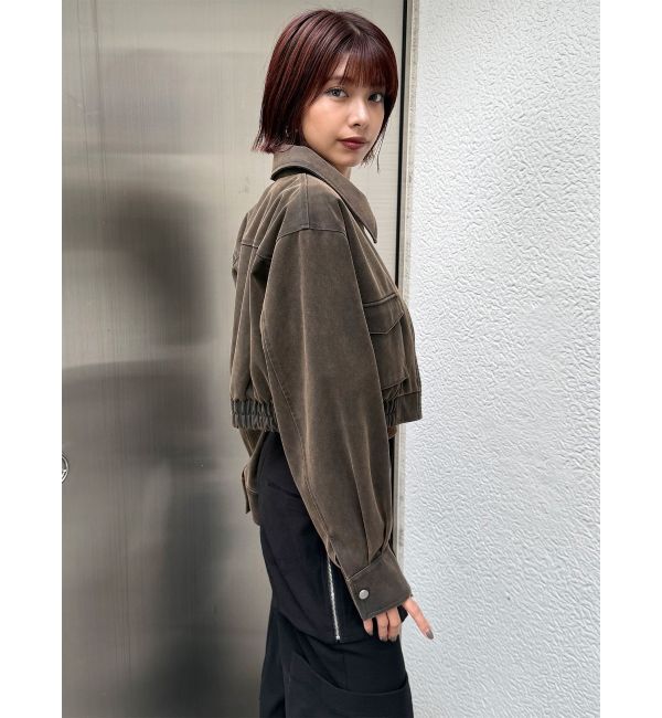 MURUA「フェイクレザーショートフライトジャケット【セット販売対象】」|ブルゾン・スタジャン|