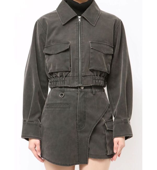 MURUA「フェイクレザーショートフライトジャケット【セット販売対象】」|ブルゾン・スタジャン|