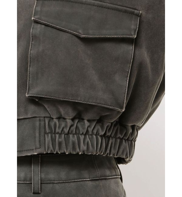MURUA「フェイクレザーショートフライトジャケット【セット販売対象】」|ブルゾン・スタジャン|