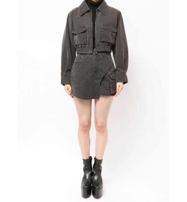 MURUA「フェイクレザーショートフライトジャケット【セット販売対象】」|ブルゾン・スタジャン|