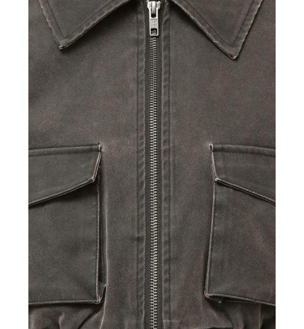 MURUA「フェイクレザーショートフライトジャケット【セット販売対象】」|ブルゾン・スタジャン|