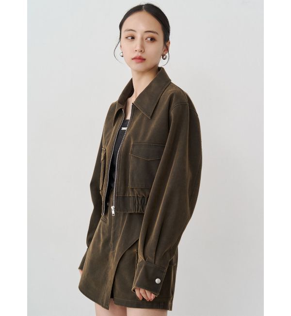 MURUA「フェイクレザーショートフライトジャケット【セット販売対象】」|ブルゾン・スタジャン|