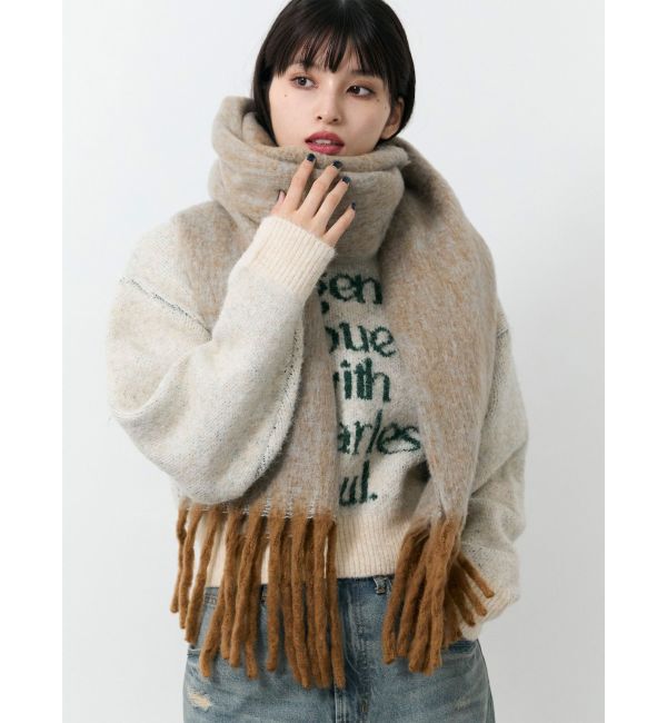 MURUA「MIXカラーフリンジマフラー」|マフラー|