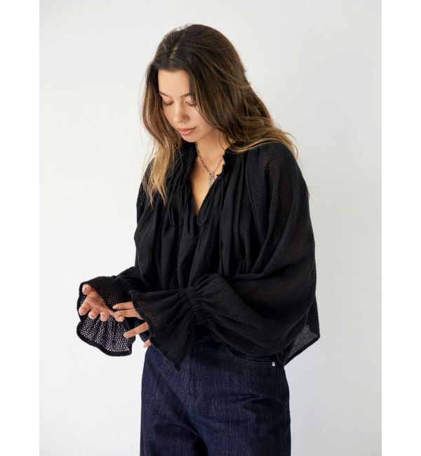 Ungrid「メッシュコンビショートブラウス」|シャツ・ブラウス|