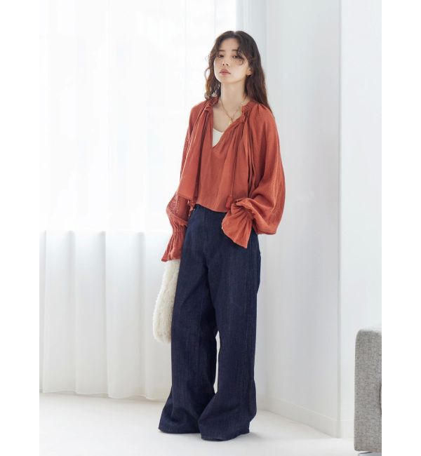 Ungrid「メッシュコンビショートブラウス」|シャツ・ブラウス|