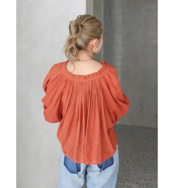 Ungrid「メッシュコンビショートブラウス」|シャツ・ブラウス|