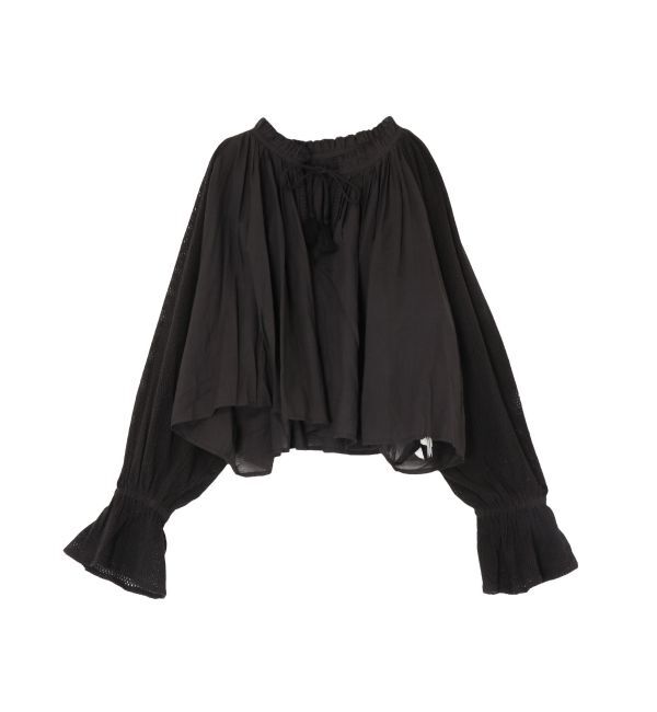 Ungrid「メッシュコンビショートブラウス」|シャツ・ブラウス|