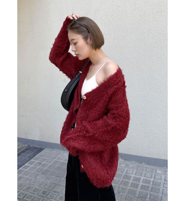 Ungrid「【WEB限定】カラールーズニットカーデ」|カーディガン|