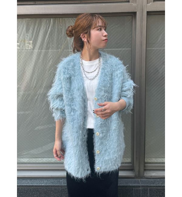 Ungrid「【WEB限定】カラールーズニットカーデ」|カーディガン|