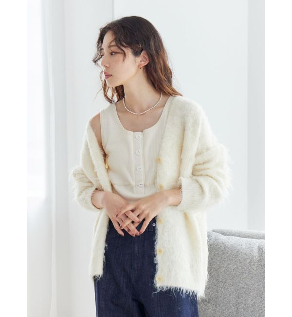 Ungrid「【WEB限定】カラールーズニットカーデ」|カーディガン|