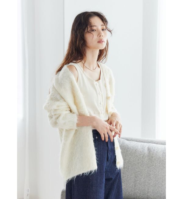 Ungrid「【WEB限定】カラールーズニットカーデ」|カーディガン|