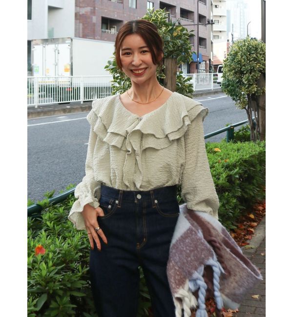 Ungrid「フリルデザインブラウス」|シャツ・ブラウス|