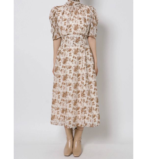 LAGUNAMOON「カウルネックフラワーワンピース」|ワンピース|