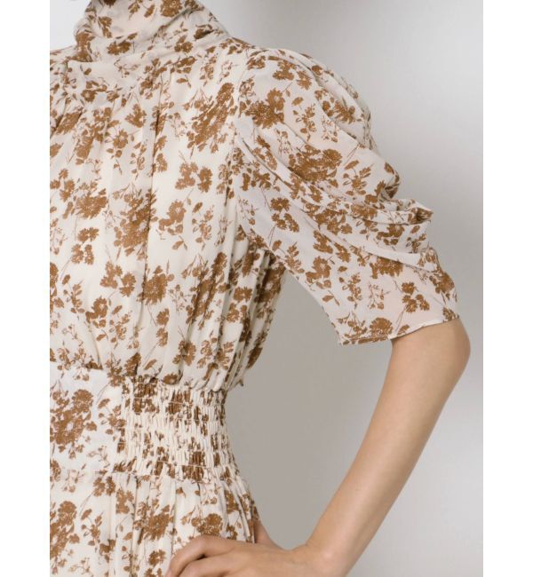 LAGUNAMOON「カウルネックフラワーワンピース」|ワンピース|