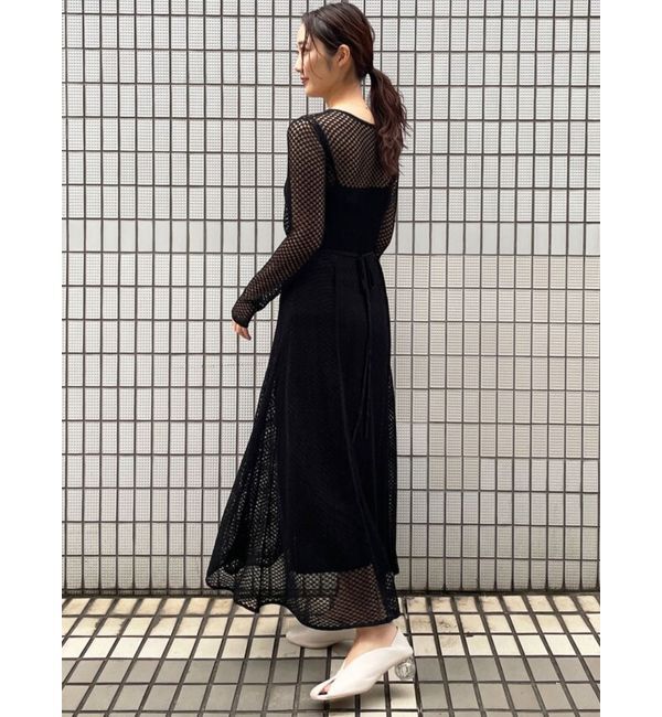 LAGUNAMOON「オープンワークパターンニットワンピース」|ワンピース|