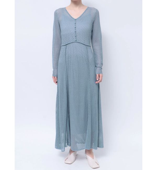 LAGUNAMOON「オープンワークパターンニットワンピース」|ワンピース|