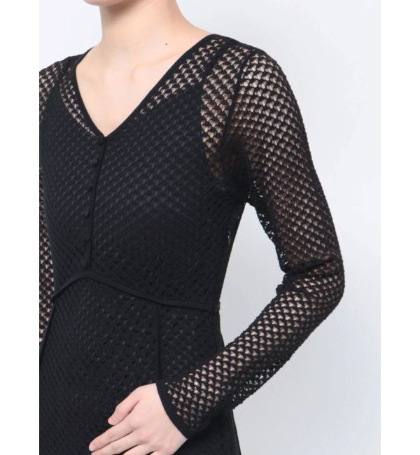 LAGUNAMOON「オープンワークパターンニットワンピース」|ワンピース|