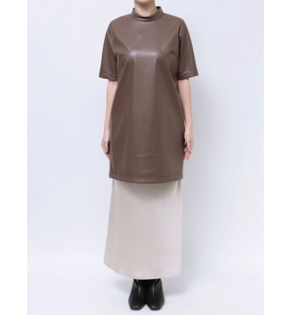 LAGUNAMOON「ボンディングフェイクレザーミニワンピース」|ワンピース|