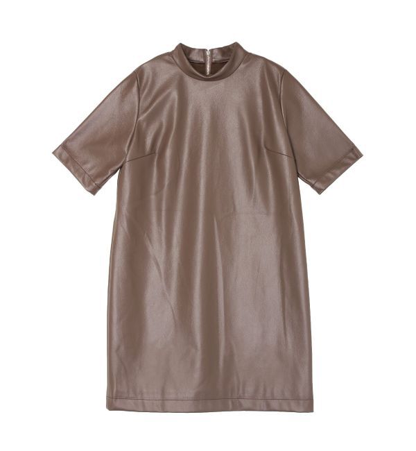 LAGUNAMOON「ボンディングフェイクレザーミニワンピース」|ワンピース|