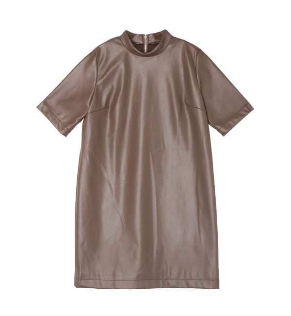 LAGUNAMOON「ボンディングフェイクレザーミニワンピース」|ワンピース|