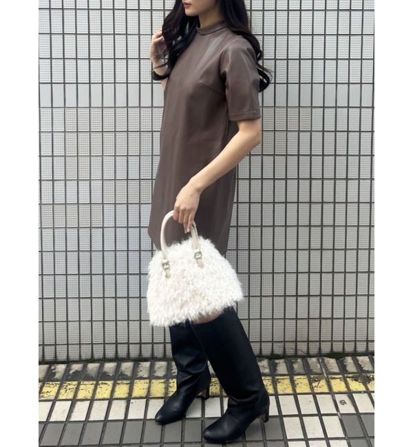 LAGUNAMOON「ボンディングフェイクレザーミニワンピース」|ワンピース|