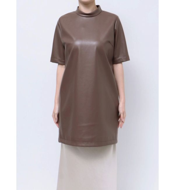 LAGUNAMOON「ボンディングフェイクレザーミニワンピース」|ワンピース|