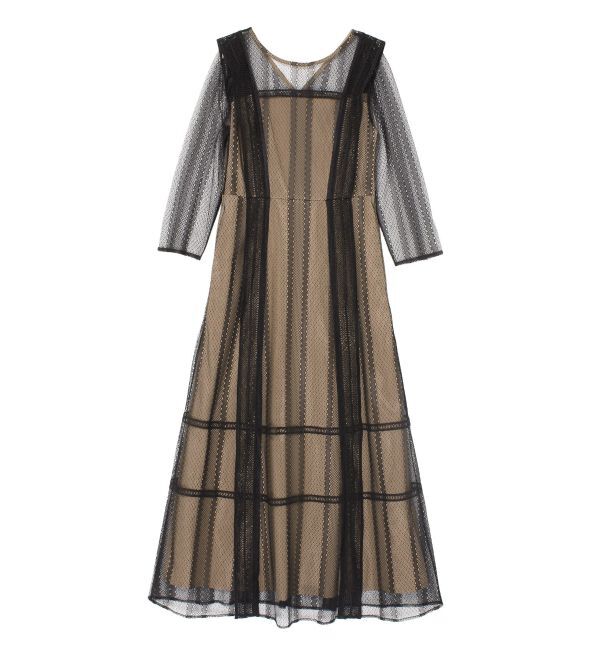 LAGUNAMOON「LADYジオメトリックレースワンピース」|ドレス|