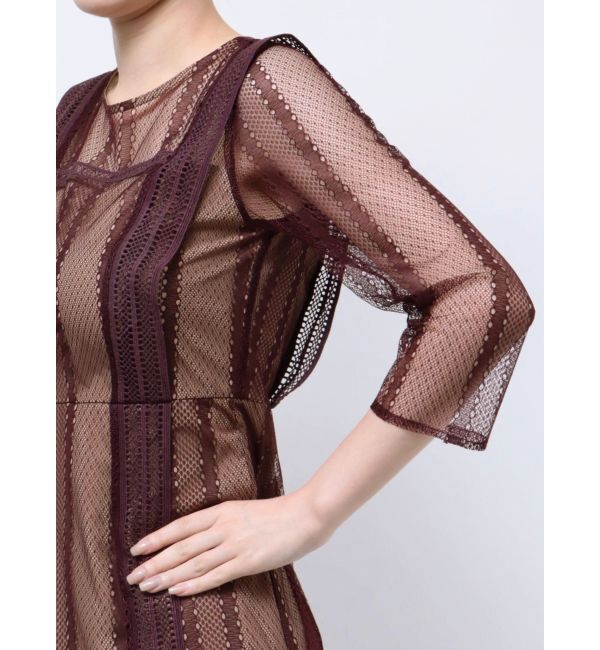 LAGUNAMOON「LADYジオメトリックレースワンピース」|ドレス|