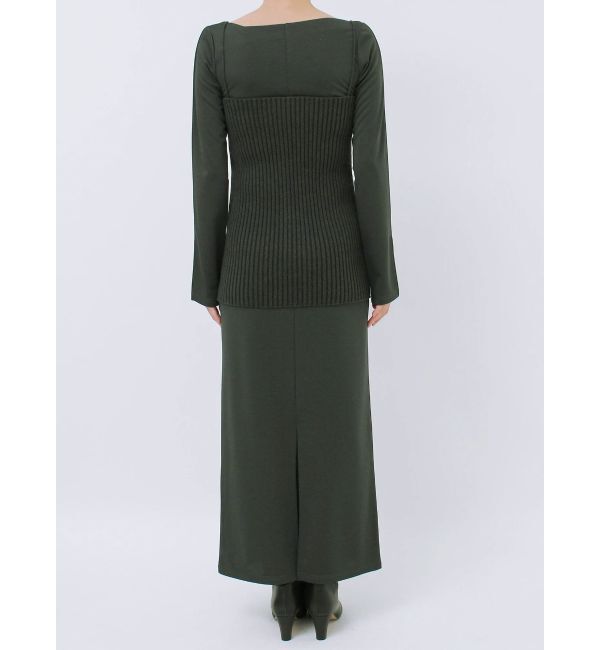 LAGUNAMOON「フロントZIPニットビスチェセットワンピース」|ワンピース|